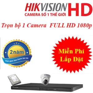 TRỌN BỘ 1 CAMERA HIKVISION FULL HD 2.0MP