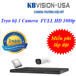 TRỌN BỘ 1 CAMERA KBVISION FULL HD 2.0MP