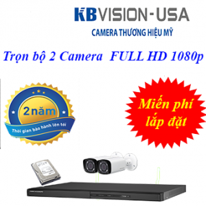 TRỌN BỘ 2 CAMERA KBVISION FULL HD 2.0MP