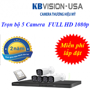 TRỌN BỘ 5 CAMERA KBVISION FULL HD 2.0MP